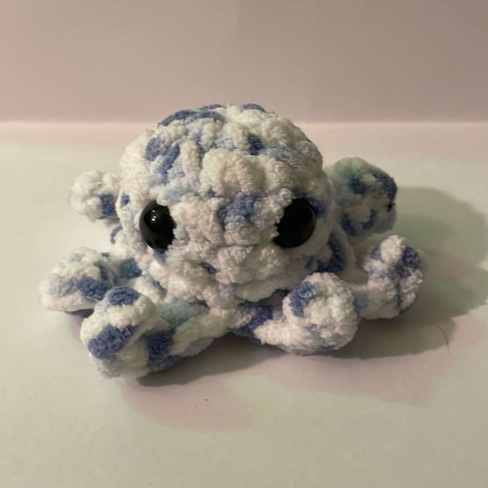 Crochet blue octopus